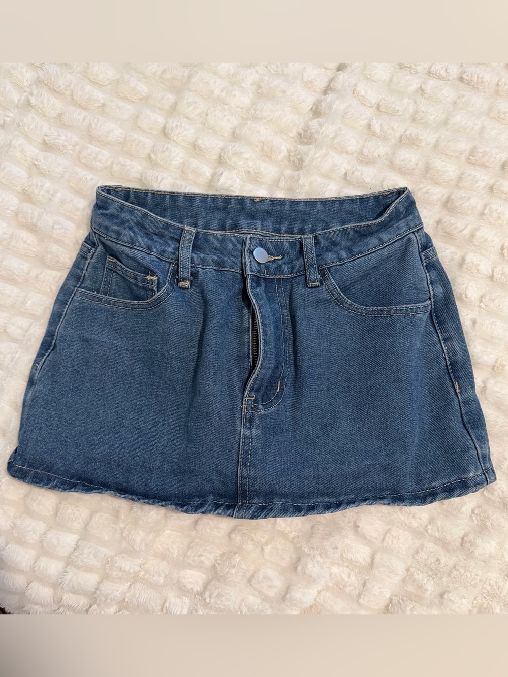Amazon Essentials Blue Denim Mini Skirt